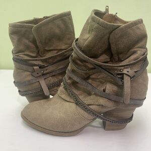 Jelly Pop Nita Sand Distress Boots Sz 8